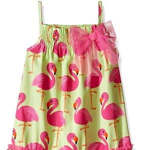 Bonnie Jean Girls' Flamingo Cotton Dress Size 6